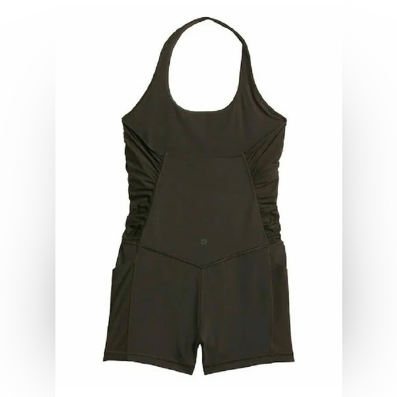 Athleta Mesh Me Up Bodysuit Black L Yoga Fitness Romper 566566 Large Gym Active - Picture 6 of 15